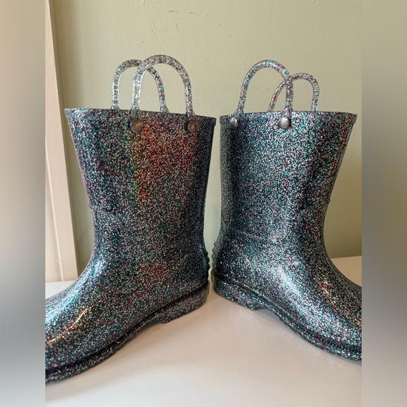 Wester Chief Girls Glitter Waterproof Rain Boot size 13 EUC - Picture 6 of 9